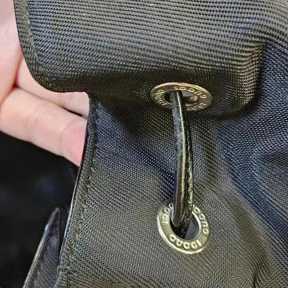 Gucci Bamboo Drawstring  Nylon Backpack - Picture 15 of 16